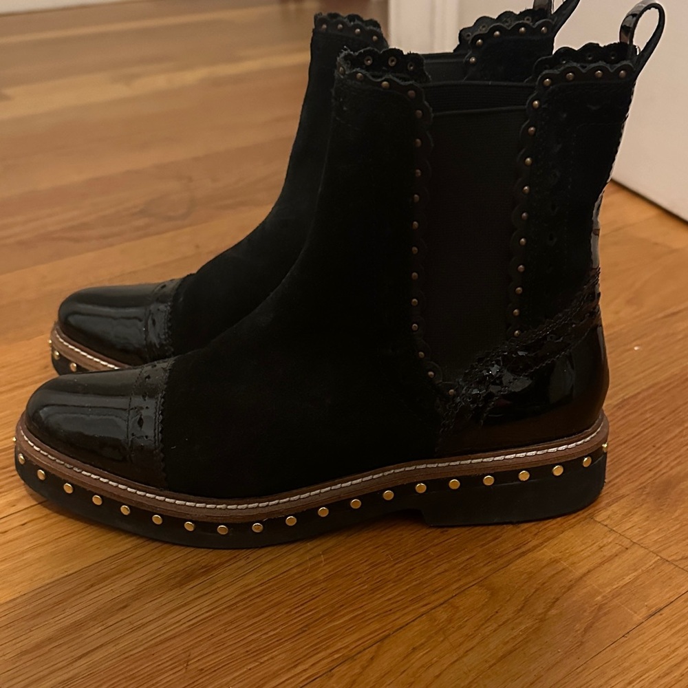 Free People Black Studded Chelsea Boot - Women's Ankle Boot